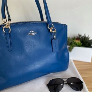 Coach Loyal Blue 2-Way Leather Bag Large